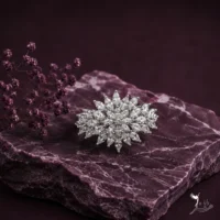 انگشتر نقره زنانه امپریال طرح گل مارکیز1