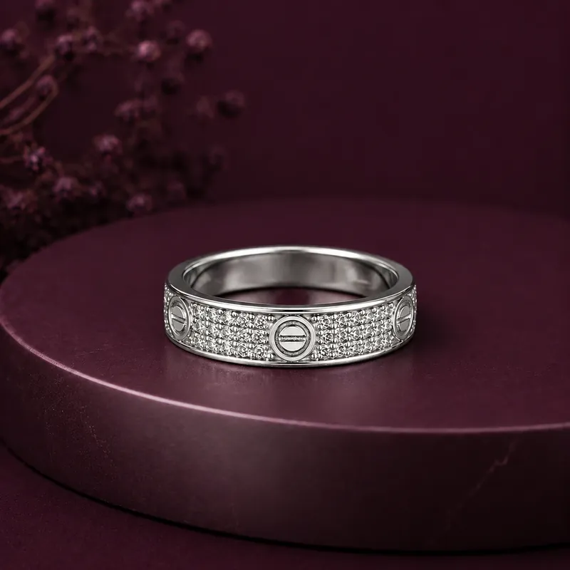 انگشتر-نقره-زنانه-طرح-کارتیر-کالکشن-love