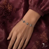 دستبند-نقره-زنانه-بادبزنی-تراش-دار-طرح-بولگاری-کالکشن-Divas-Dream