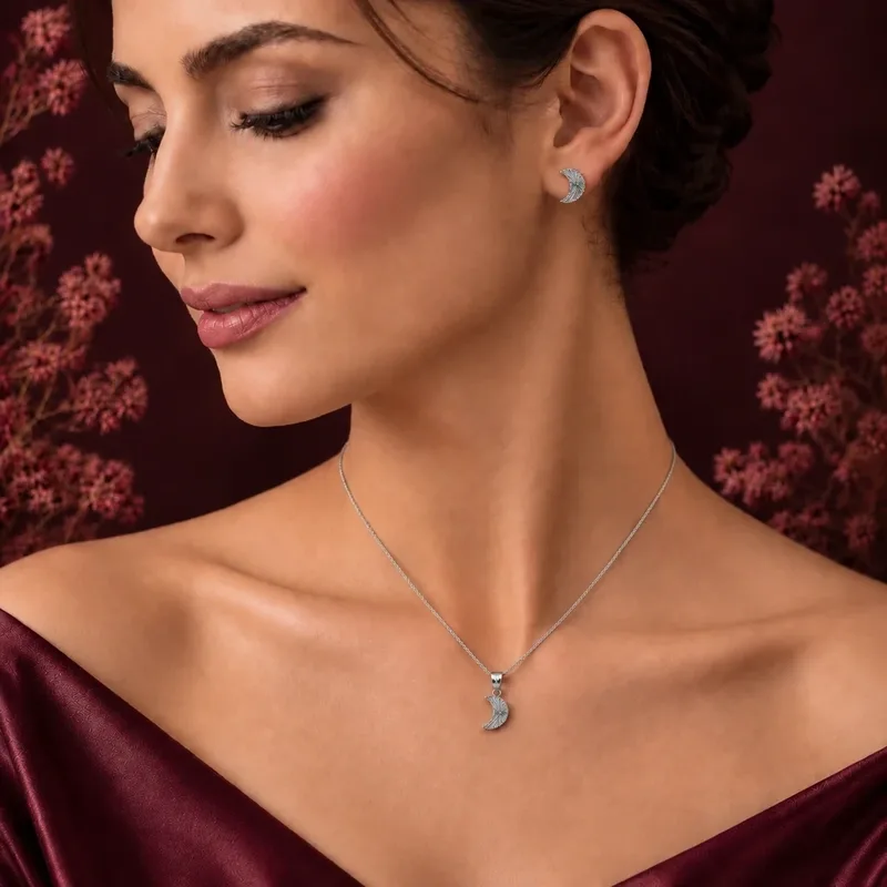 ست-نقره-زنانه-ماه-تراش-دار-طرح-ونکلیف